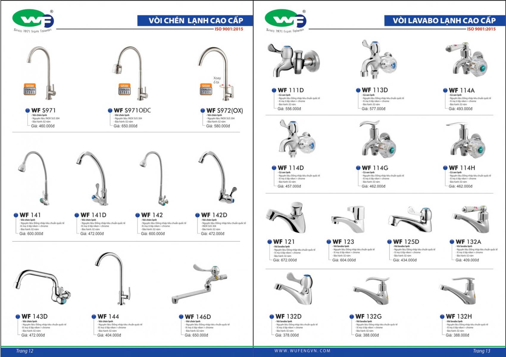 Bảng giá sen vòi WUFENG mới nhất 2024 /Page 7
